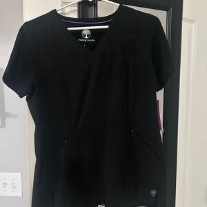 Healing Hands Black Leopard Print Jogger Scrub Set- NWT ✨